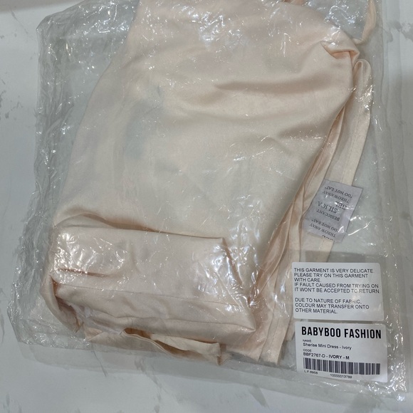 NWT Baby Boo Sherise Mini Dress in Ivory size Medium 🤍🕊️🤍 - Picture 7 of 12